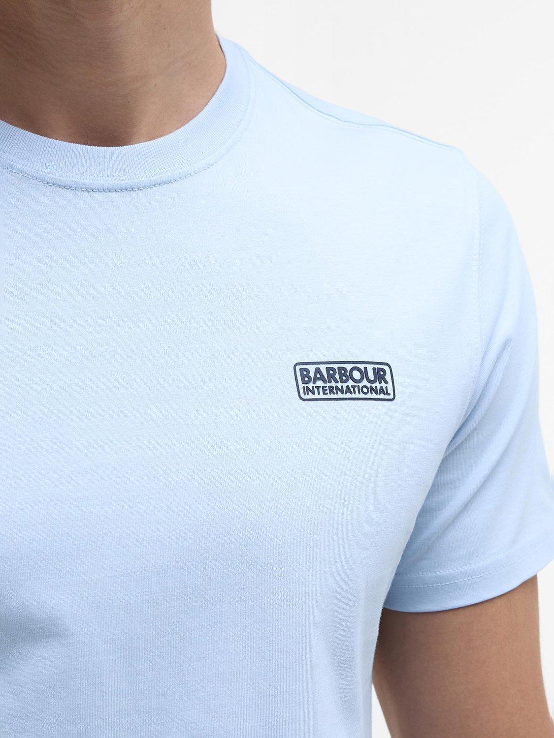 Product image 6 of 6, which shows Barbour International Cotton Regular Fit Short Sleeve Small Logo T-Shirt, Heritage Blue, M