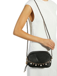 Dune Chancery Quilt Charm Crossbody Bag, Black