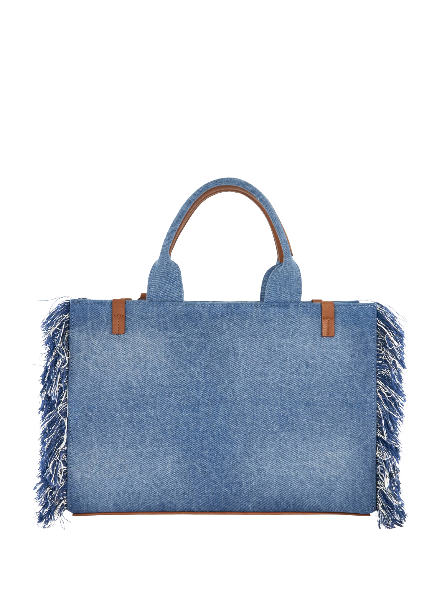 Product image 3 of 5, which shows Dune London Desert Canvas Fringe Tote Bag, Denim