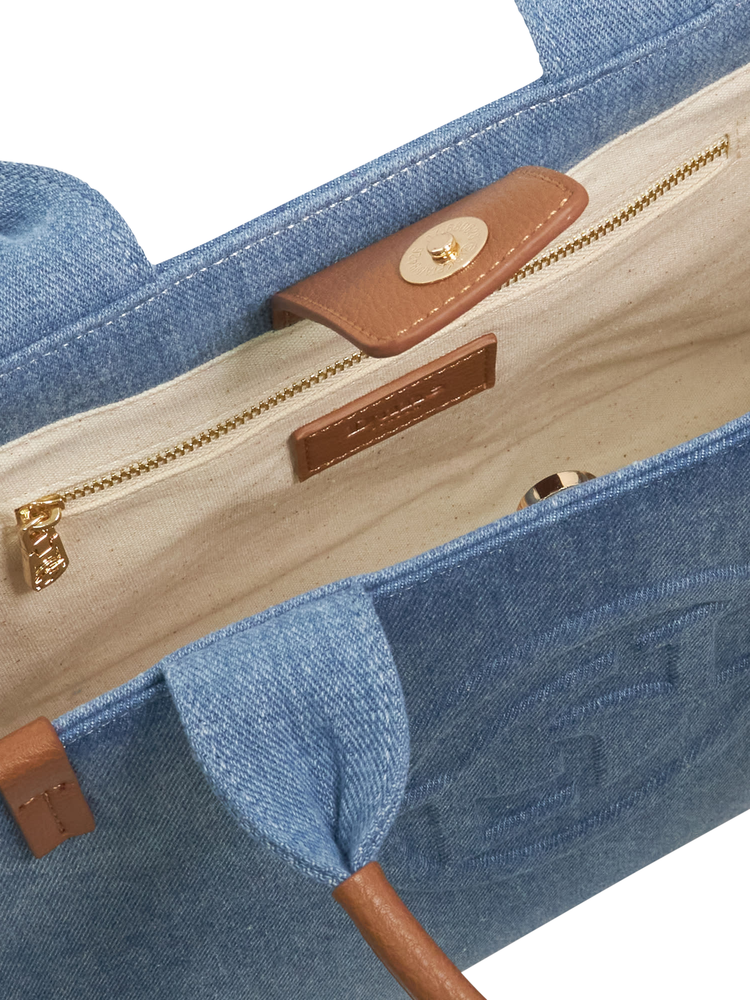 Product image 4 of 5, which shows Dune London Desert Canvas Fringe Tote Bag, Denim