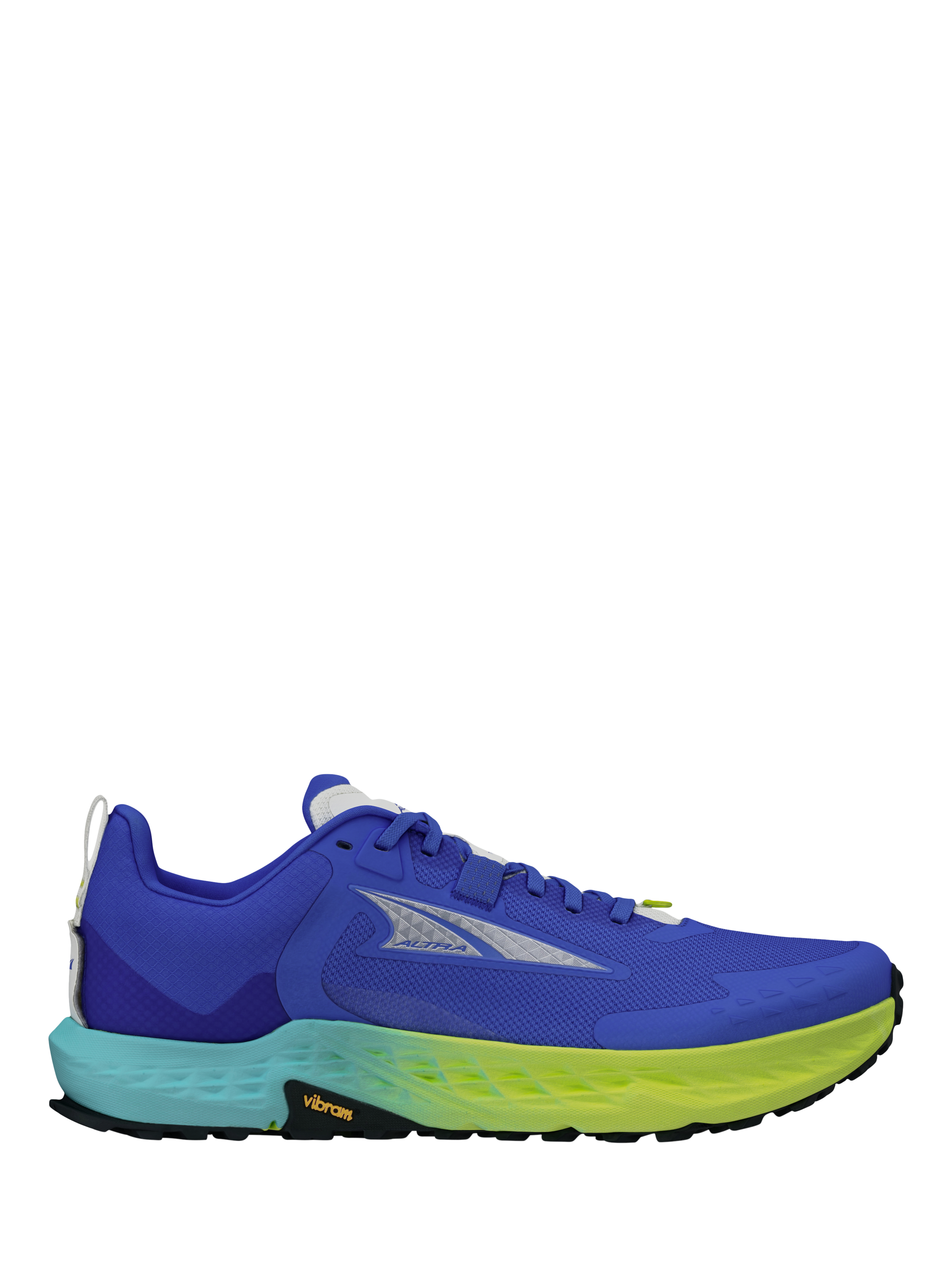 Product image 1 of 6, which shows Altra Men's Timp 5 Trail Running Shoes, Blue/Lime, 7
