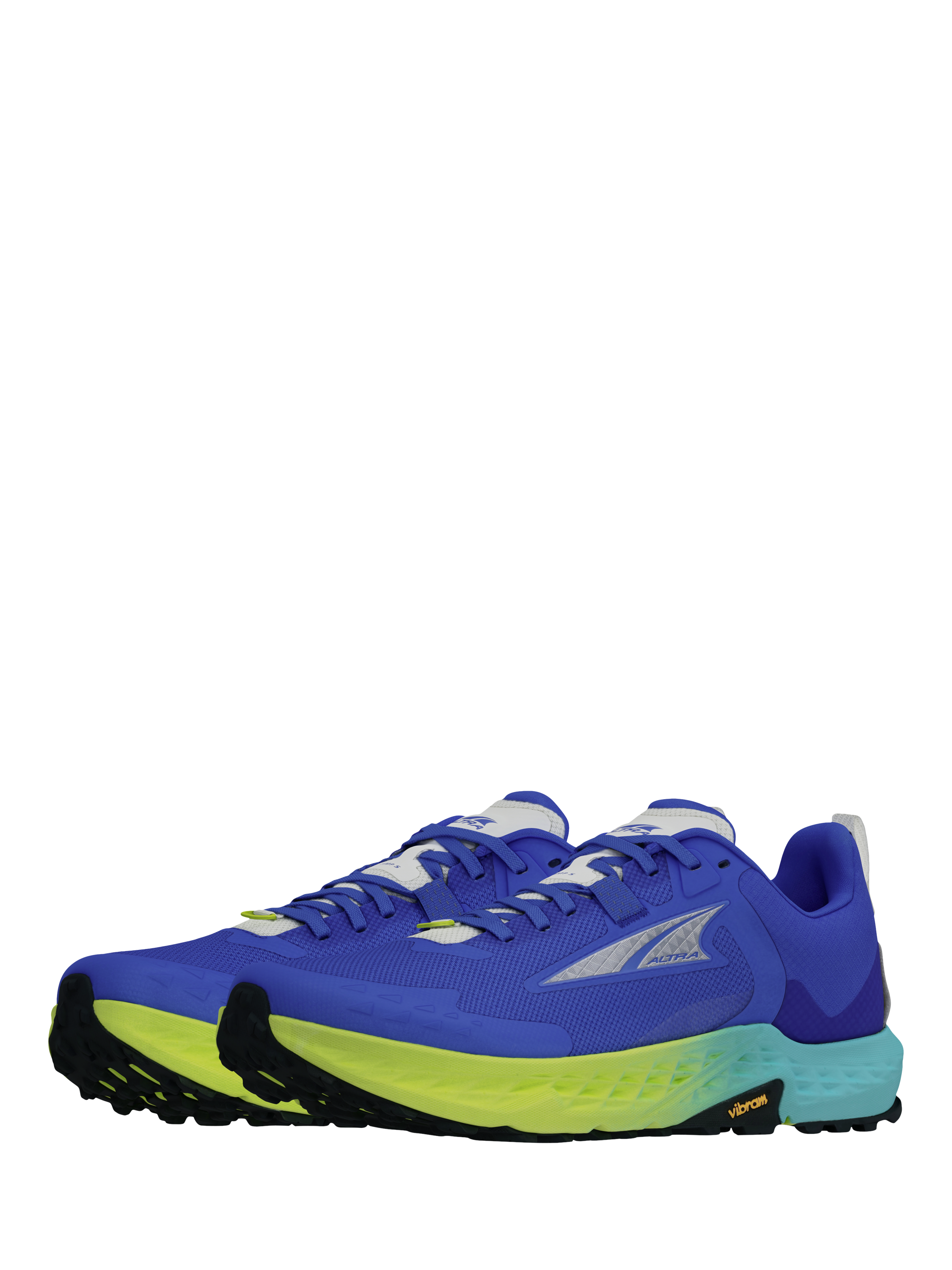 Product image 5 of 6, which shows Altra Men's Timp 5 Trail Running Shoes, Blue/Lime, 7