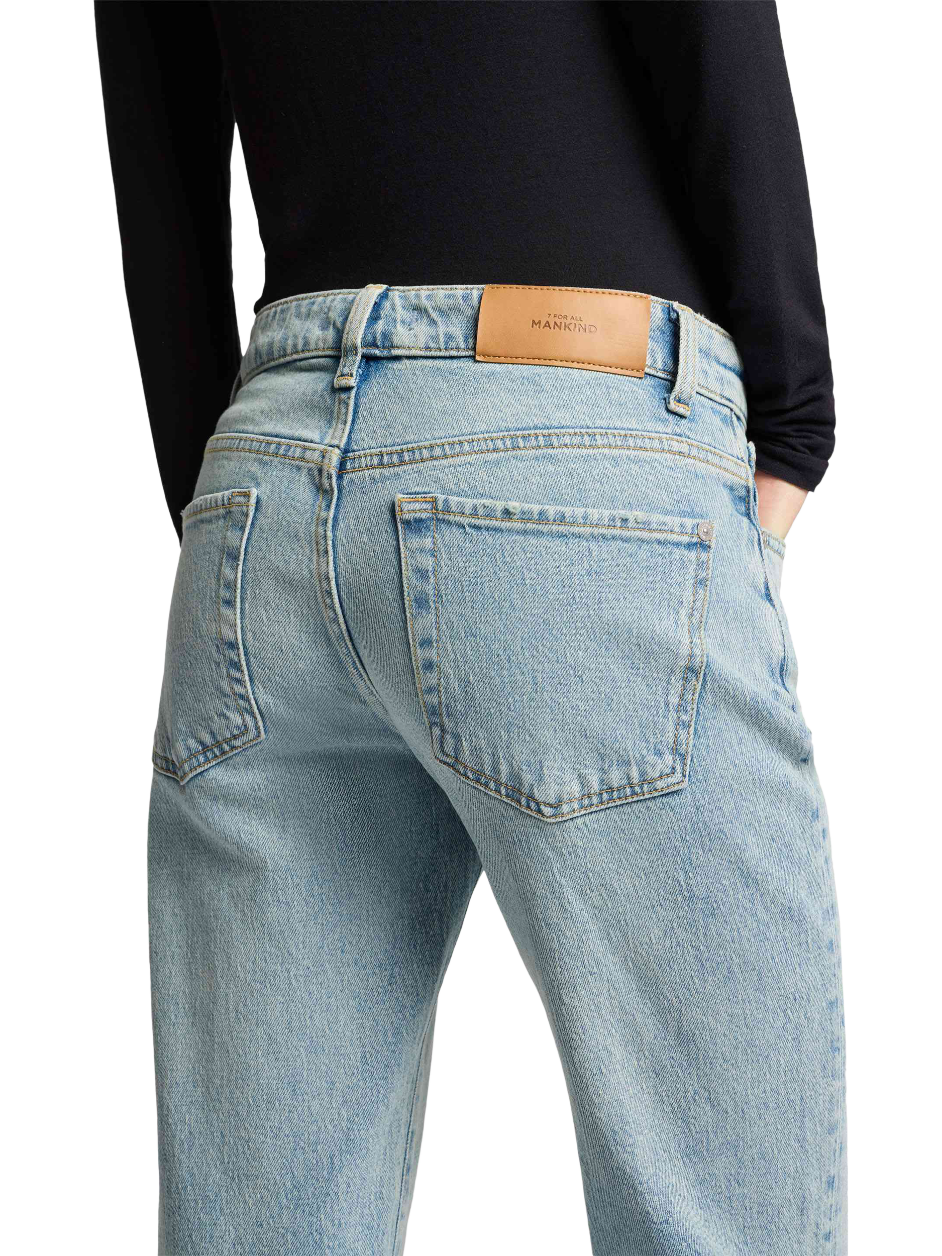 Product image 5 of 6, which shows 7 For All Mankind Calie Straight Jeans, Ode To, 24