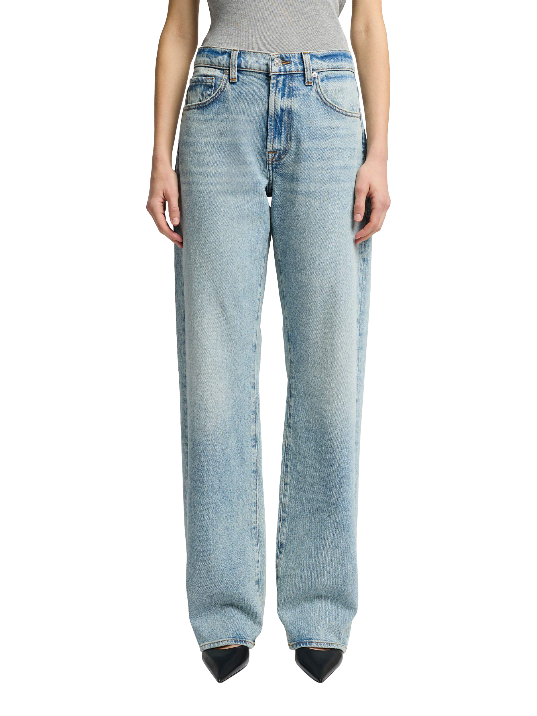 Product image 1 of 6, which shows 7 For All Mankind Tess Relaxed Fit Jeans, Ode To, 24