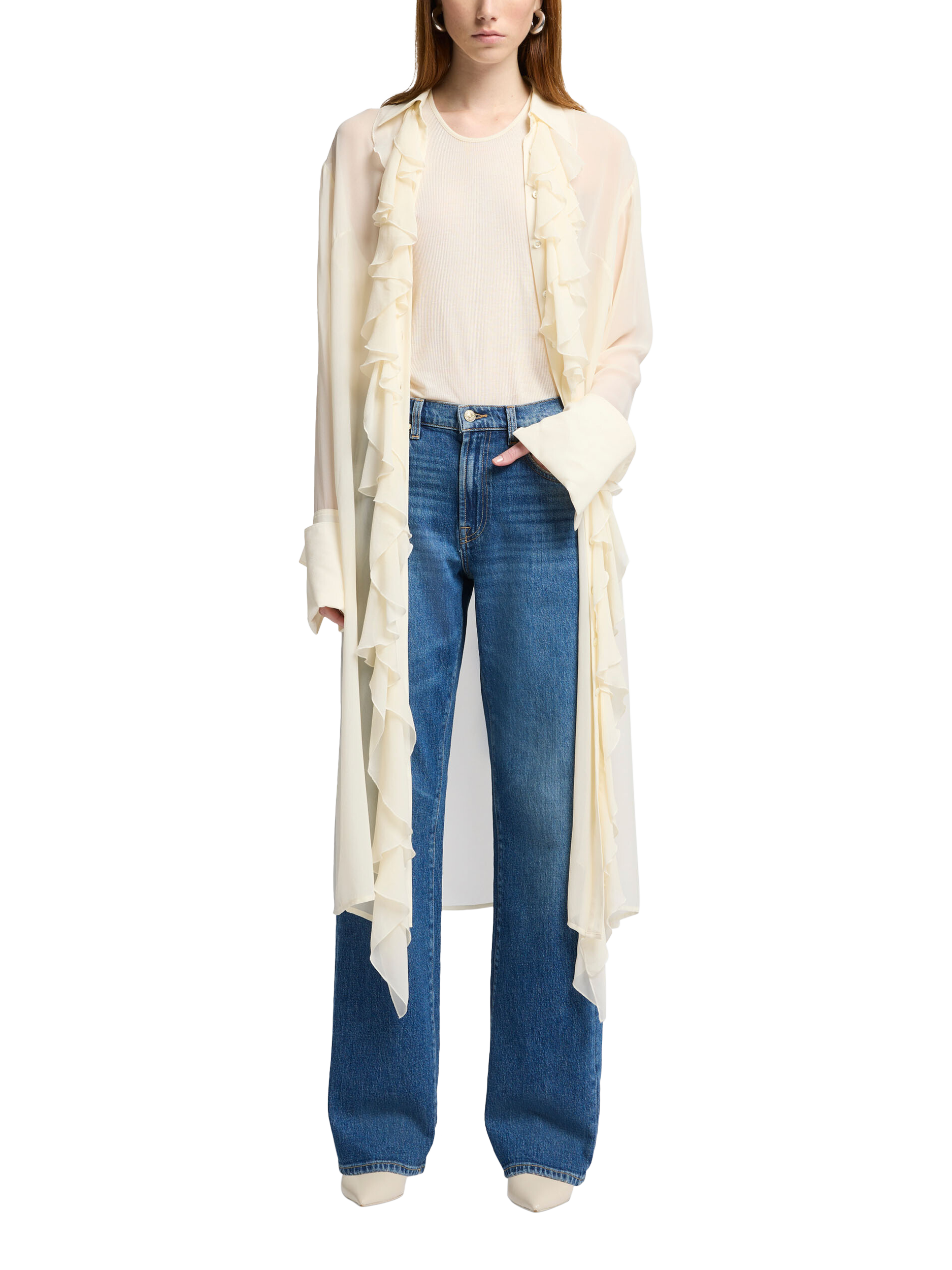 Product image 3 of 6, which shows 7 For All Mankind Tess Relaxed Fit Jeans, Explorer, 24