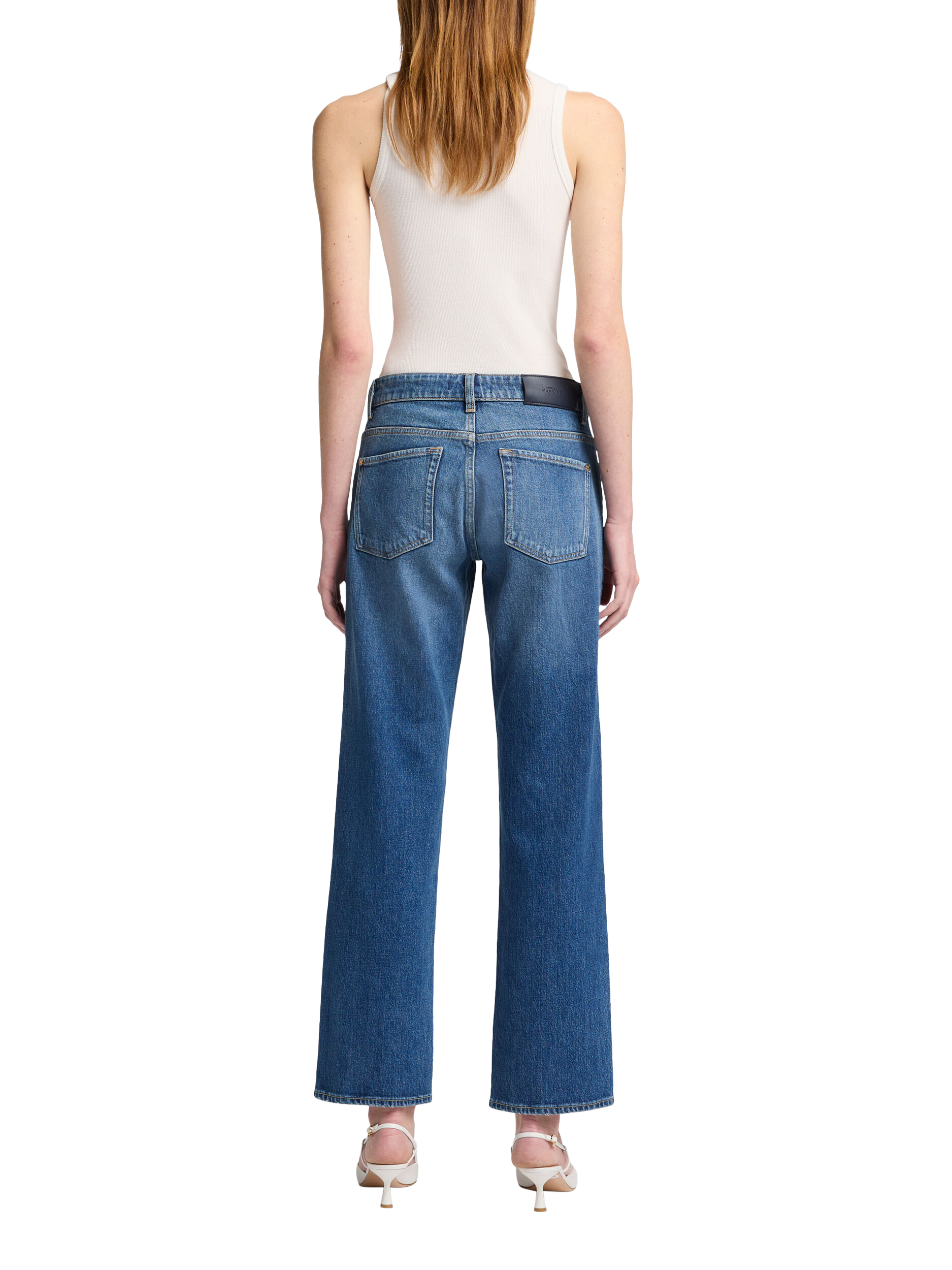 Product image 2 of 6, which shows 7 For All Mankind Calie Straight Jeans, Explorer, 24