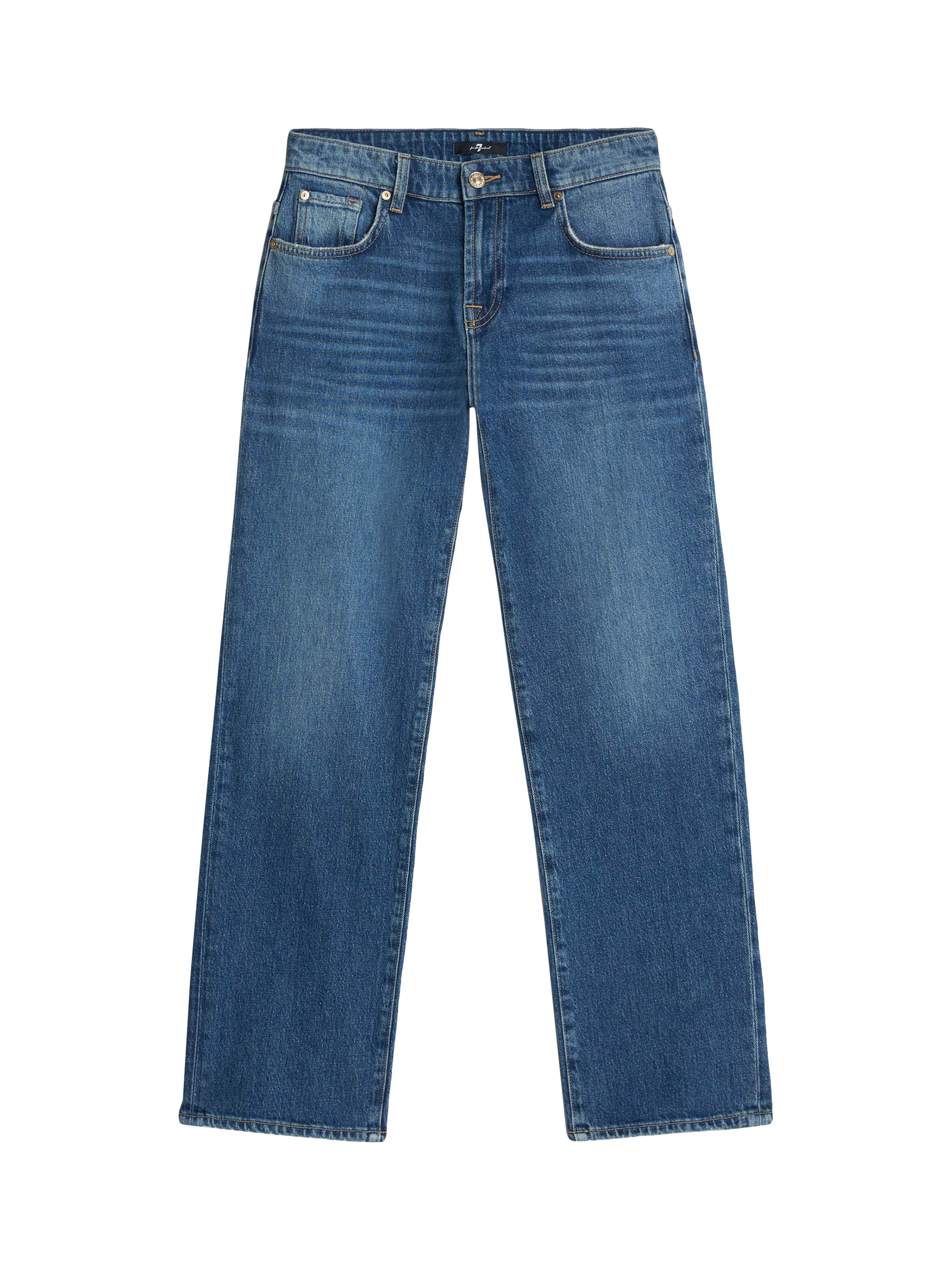 Product image 4 of 6, which shows 7 For All Mankind Calie Straight Jeans, Explorer, 24