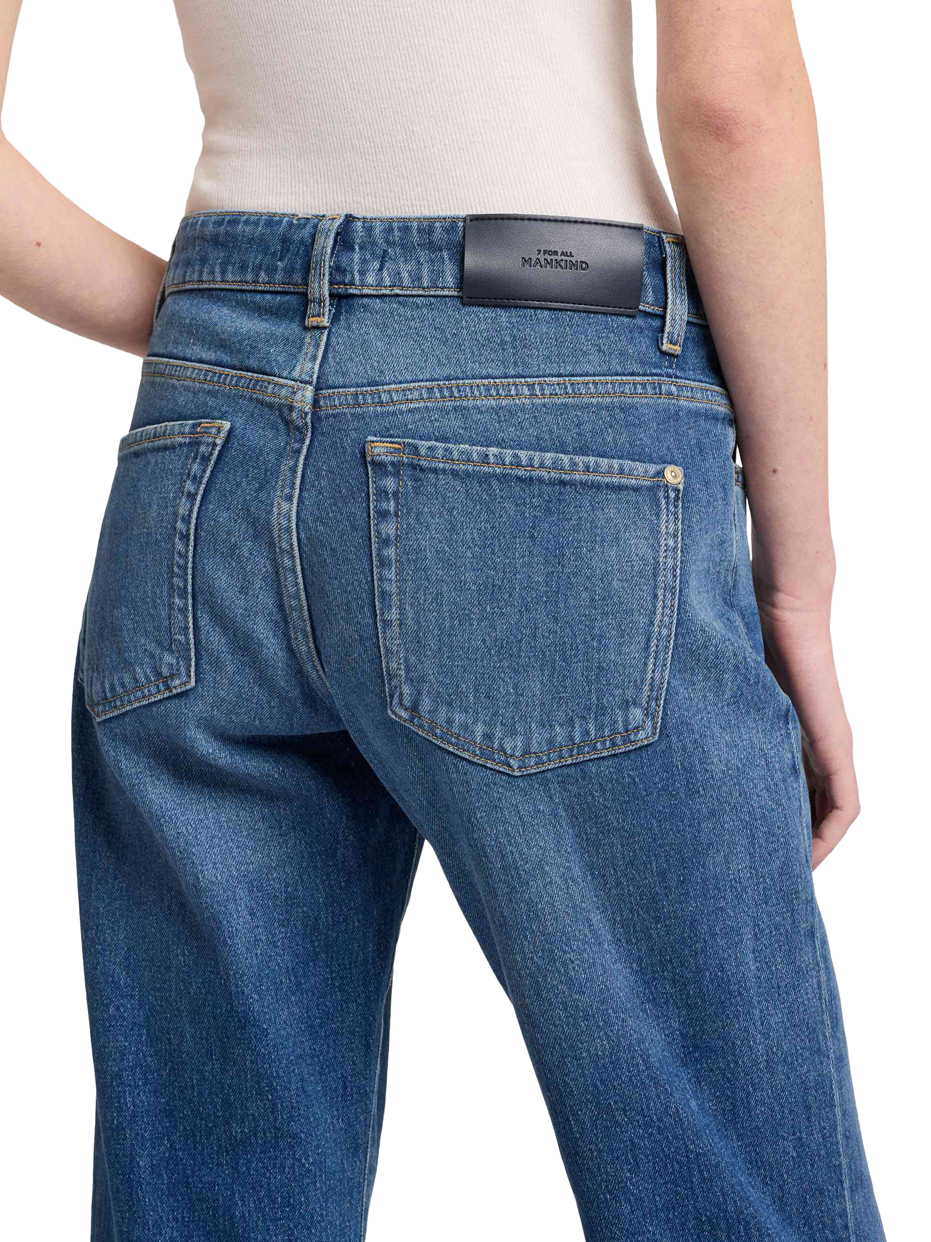 Product image 5 of 6, which shows 7 For All Mankind Calie Straight Jeans, Explorer, 24