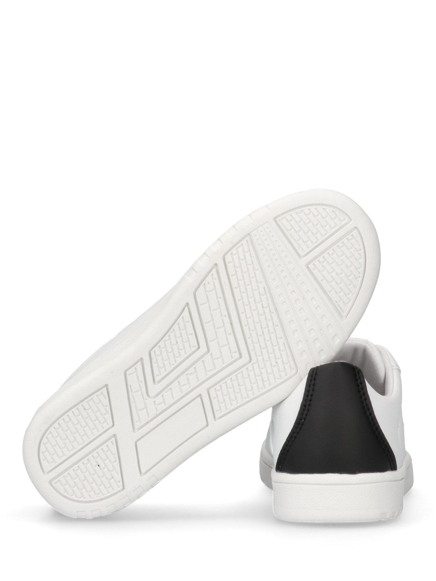 Product image 5 of 5, which shows Calvin Klein Kids' Lace Up Trainers, White/Black, EU30