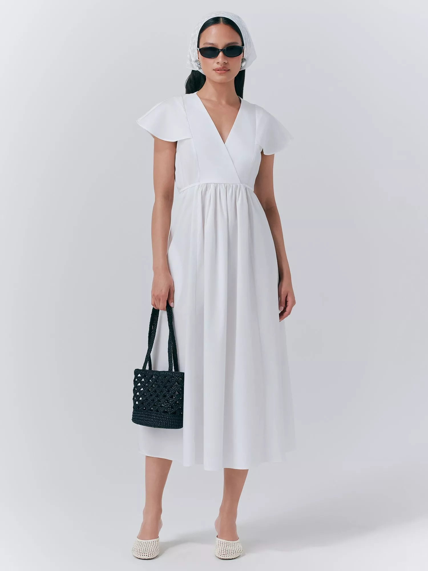 knee length dresses for ladies La Femme Fashions Dress 30257 White / 00 main image 0