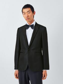 John Lewis Single Breasted Embellished Dinner Jacket, Black