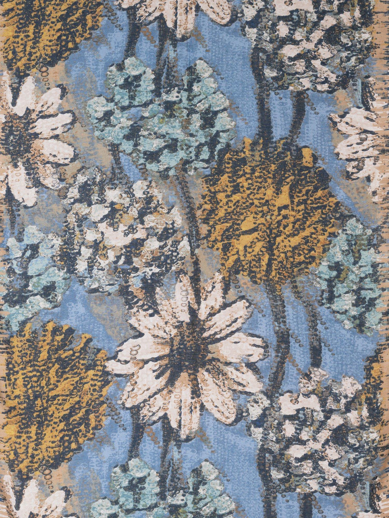Product image 4 of 5, which shows chesca Painterly Floral Scarf, Blue/Multi