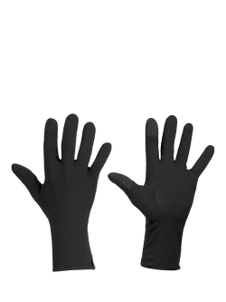 Icebreaker Merino Blend 260 Glove Liners, Black, Black
