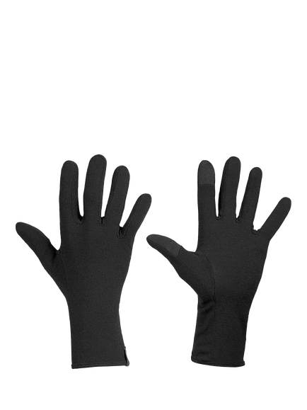 Icebreaker Merino Blend 260 Glove Liners, Black, Black