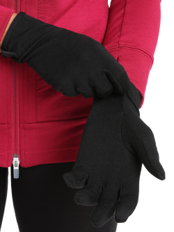 Icebreaker Merino Blend 260 Glove Liners, Black - view 2, Black
