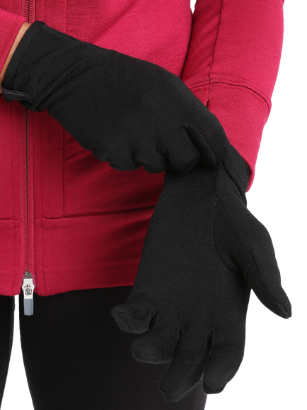 Icebreaker Merino Blend 260 Glove Liners, Black - view 2, Black
