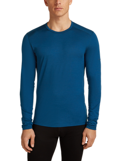 Icebreaker Men's Merino 200 Oasis Long Sleeve Base Layer, Atlantis, Atlantis
