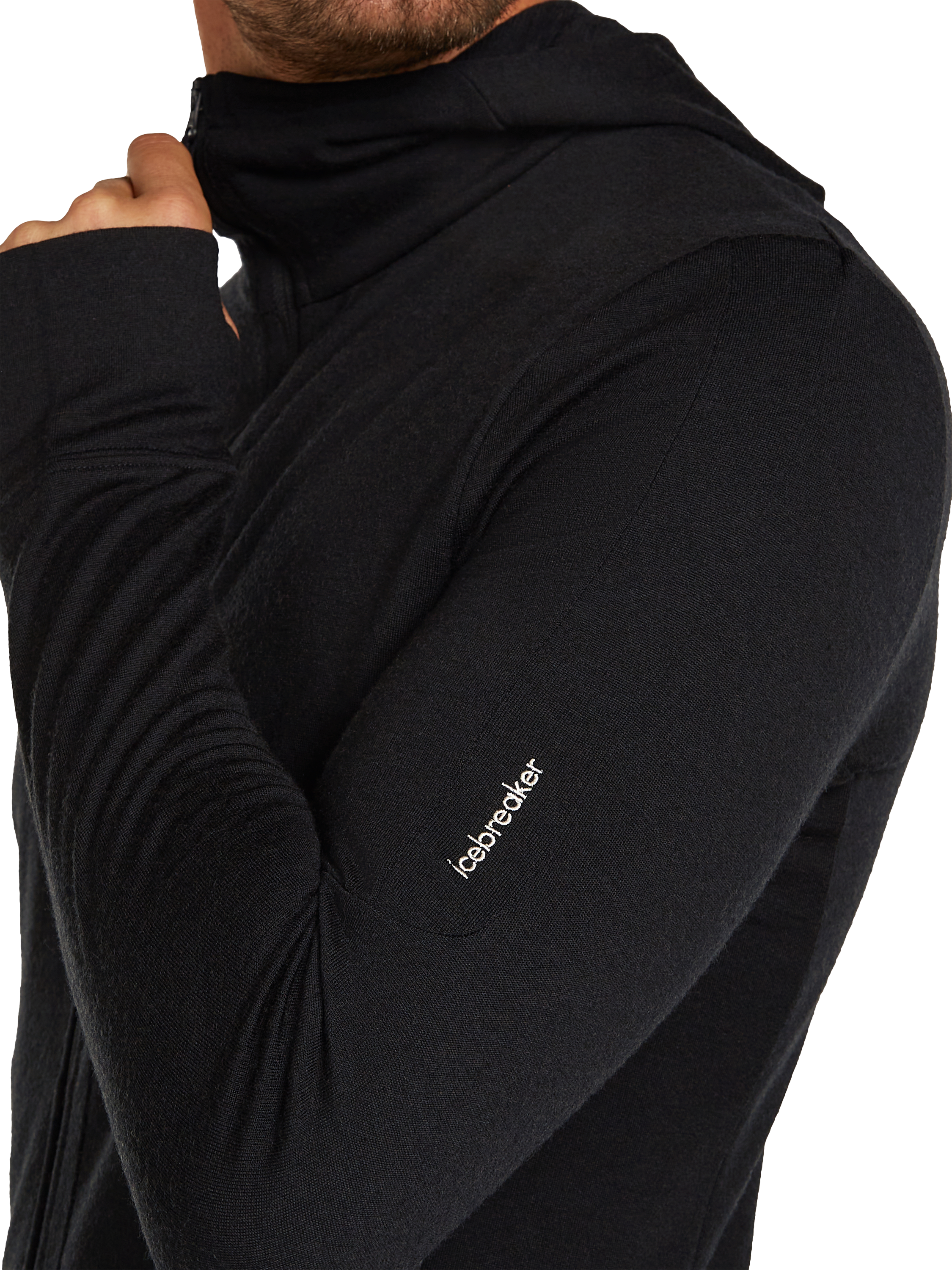 Icebreaker Men's Merino 260 Quantum Zip Hoodie, Black