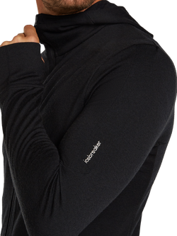 Icebreaker Men's Merino 260 Quantum Zip Hoodie, Black - view 2, Black