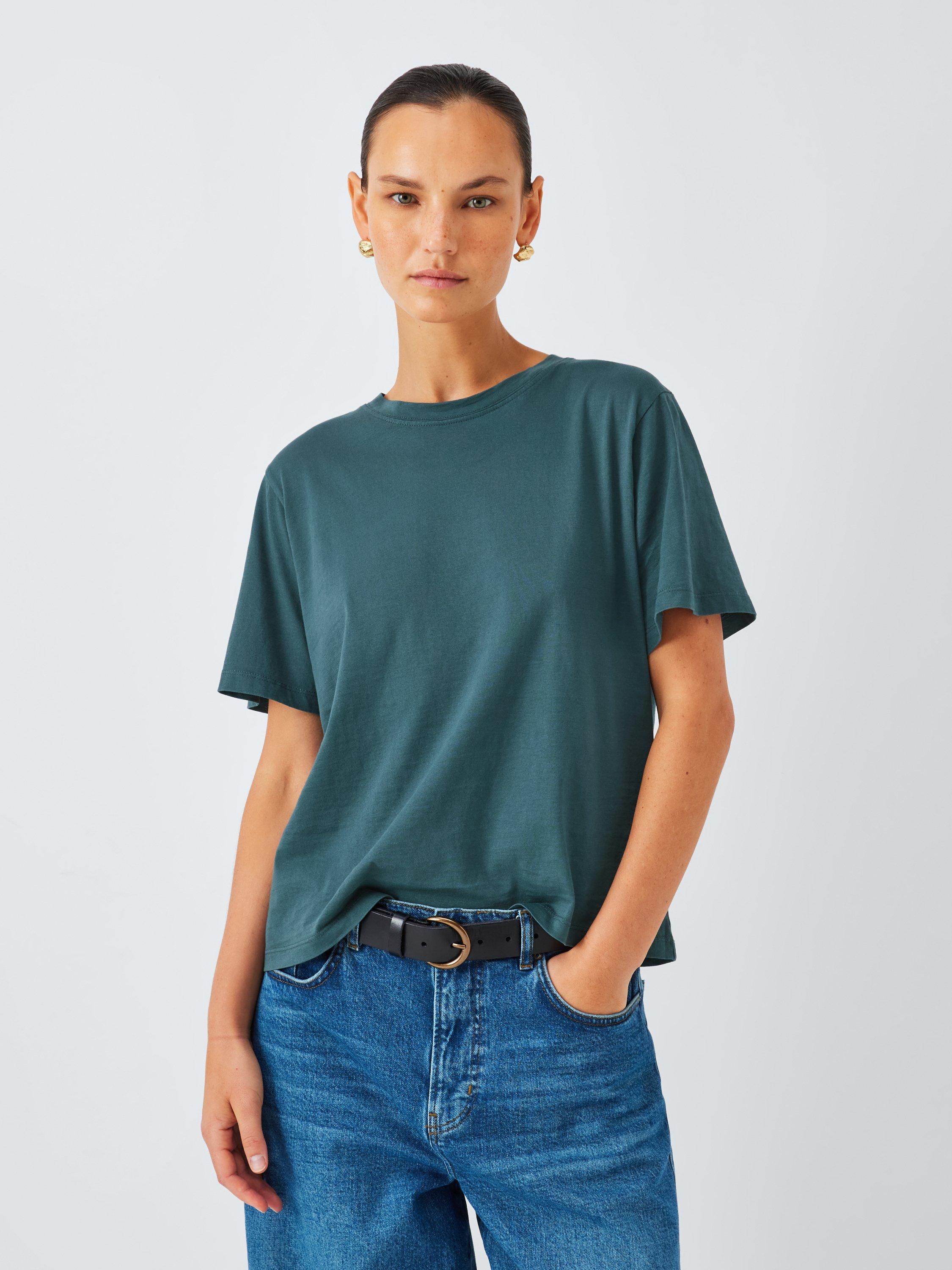 Product image 1 of 6, which shows AND/OR Authentic Crew Neck T-Shirt, Blue, 6