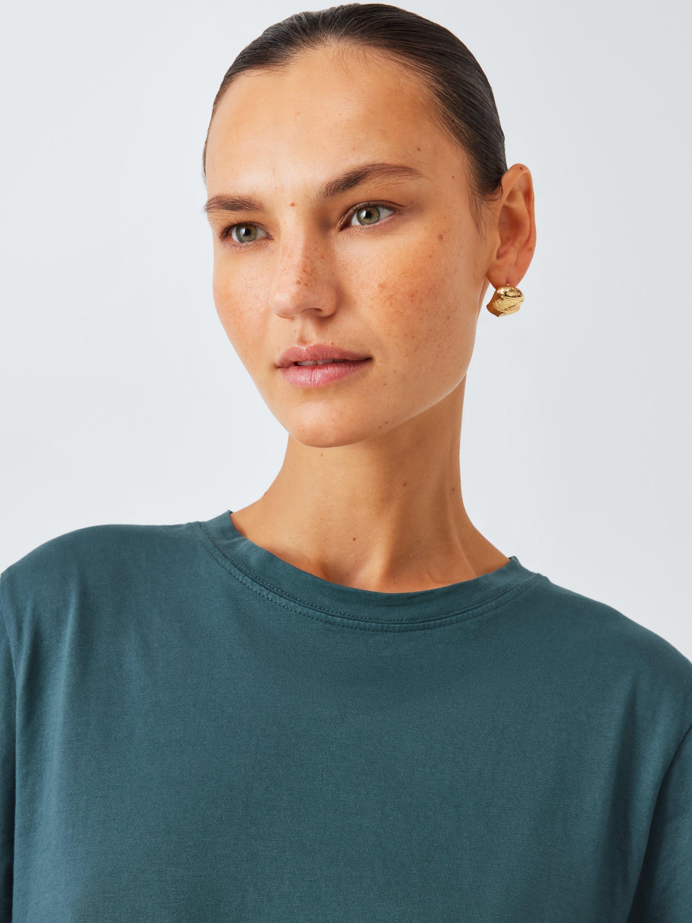 Product image 5 of 6, which shows AND/OR Authentic Crew Neck T-Shirt, Blue, 6