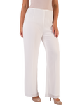 chesca Jersey Lined Chiffon Trousers, Ivory