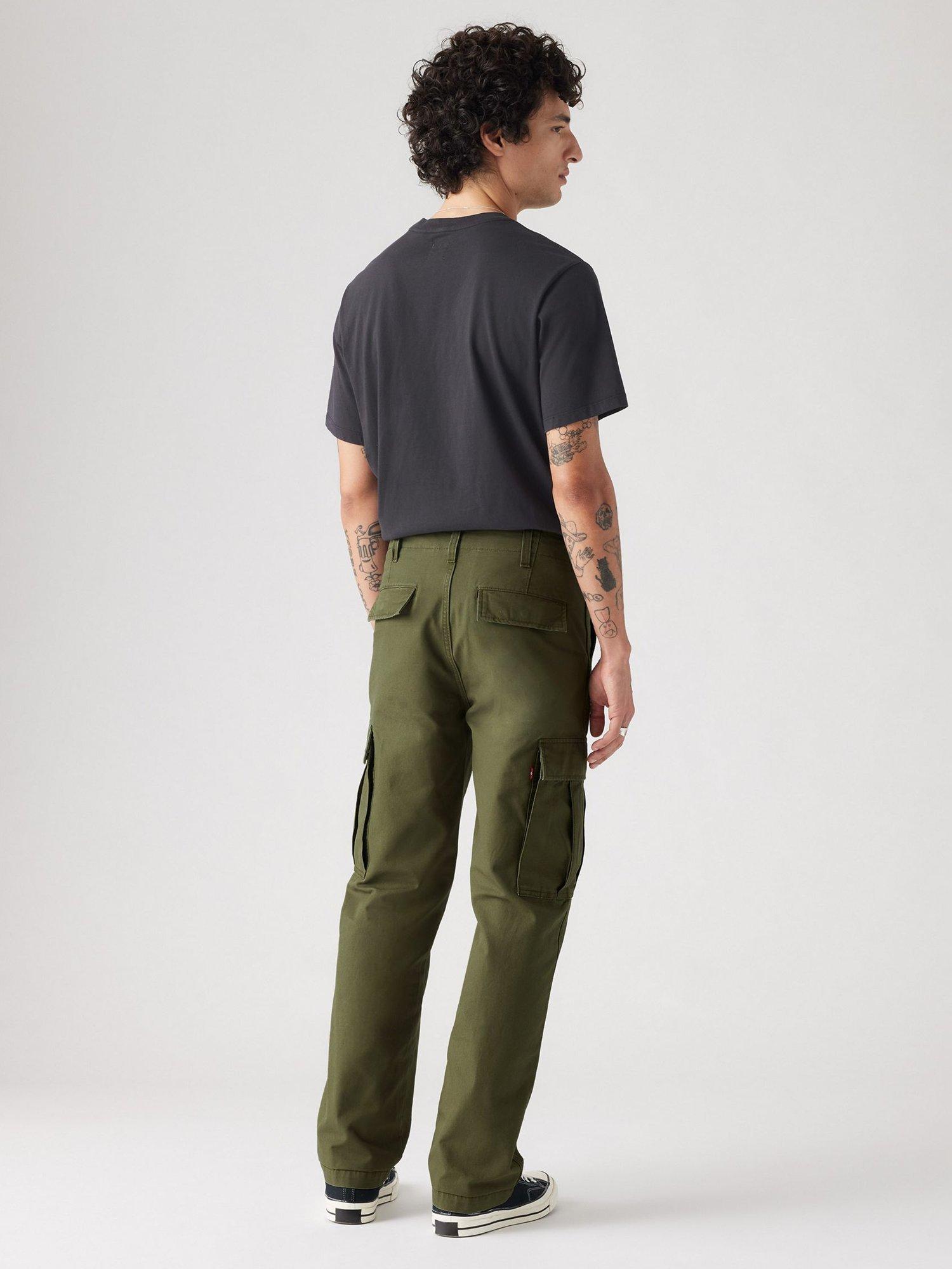 Product image 2 of 4, which shows Levi's XX Cargo Straight Cargo Trousers, Dark Olive, 30R