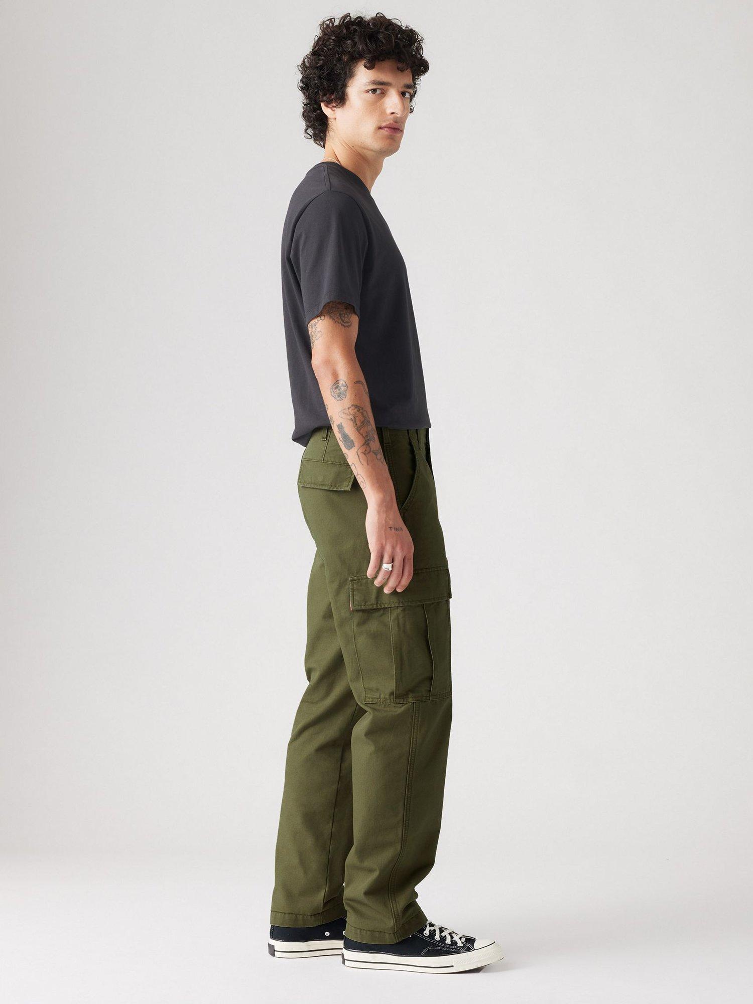 Product image 3 of 4, which shows Levi's XX Cargo Straight Cargo Trousers, Dark Olive, 30R