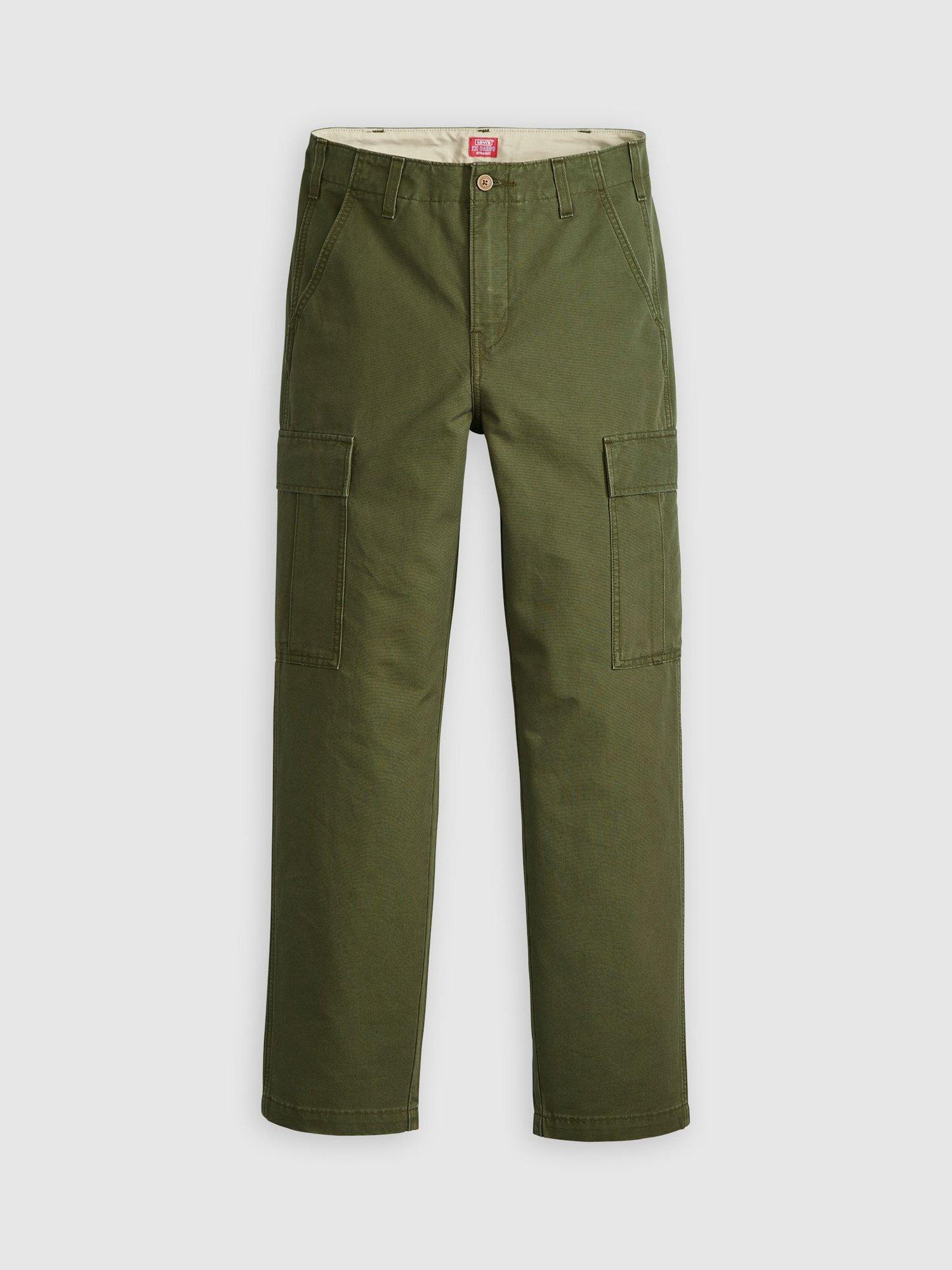 Product image 4 of 4, which shows Levi's XX Cargo Straight Cargo Trousers, Dark Olive, 30R