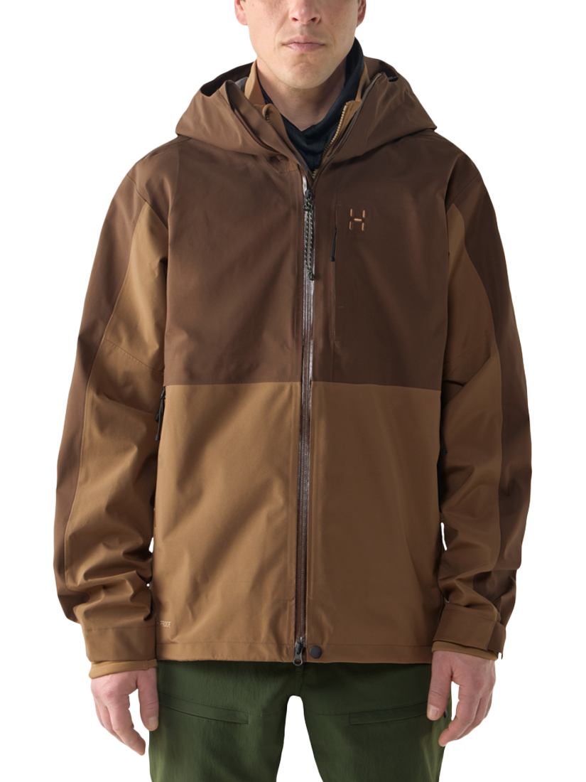 Product image 1 of 10, which shows Haglöfs Front Proof II Waterproof Jacket, Brown/Teak, XL