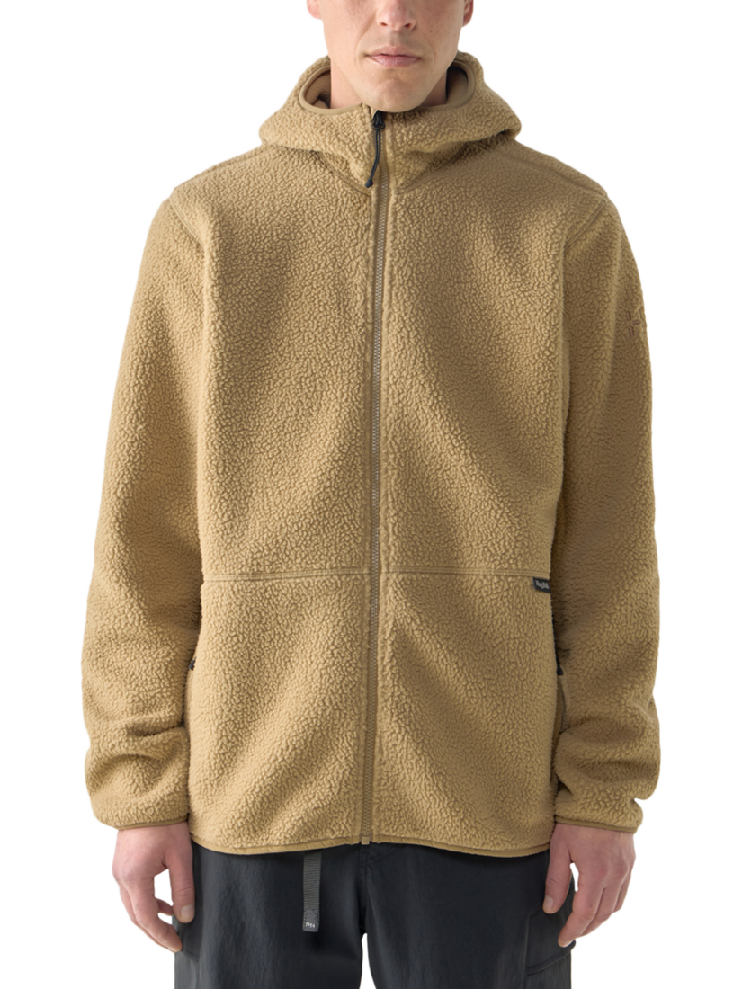 Product image 1 of 6, which shows Haglöfs Funas Pile Hooded Jacket, Oak Brown, L
