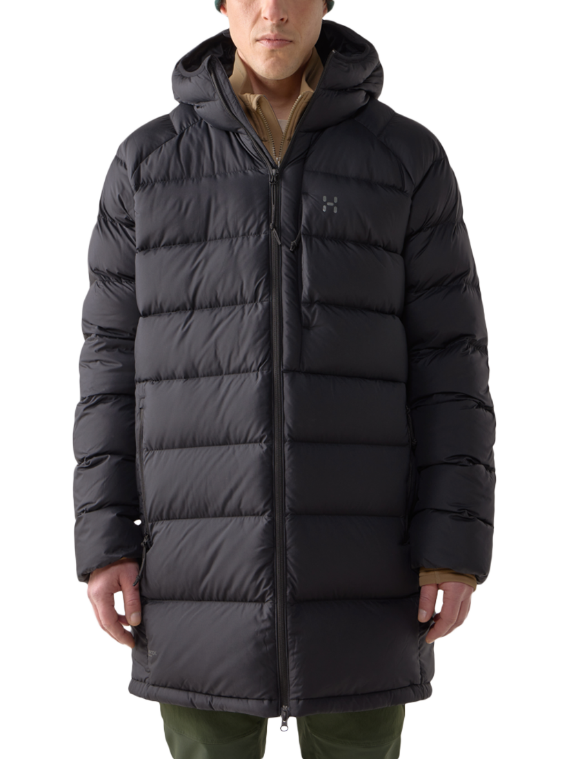 Product image 1 of 8, which shows Haglöfs Rosson Down Parka Jacket, True Black, S