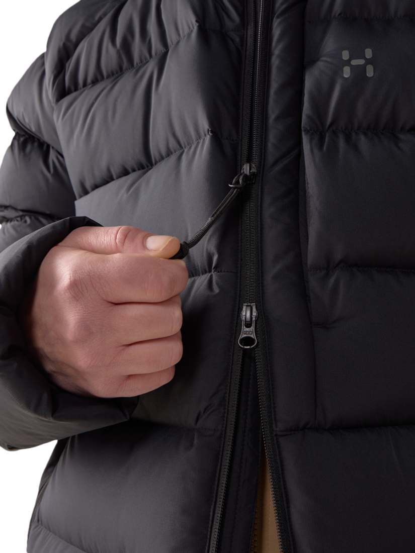 Product image 4 of 8, which shows Haglöfs Rosson Down Parka Jacket, True Black, S