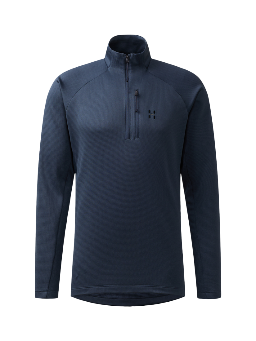 Product image 4 of 5, which shows Haglöfs Korp Mid Halfzip Midlayer Top, Tarn Blue, L
