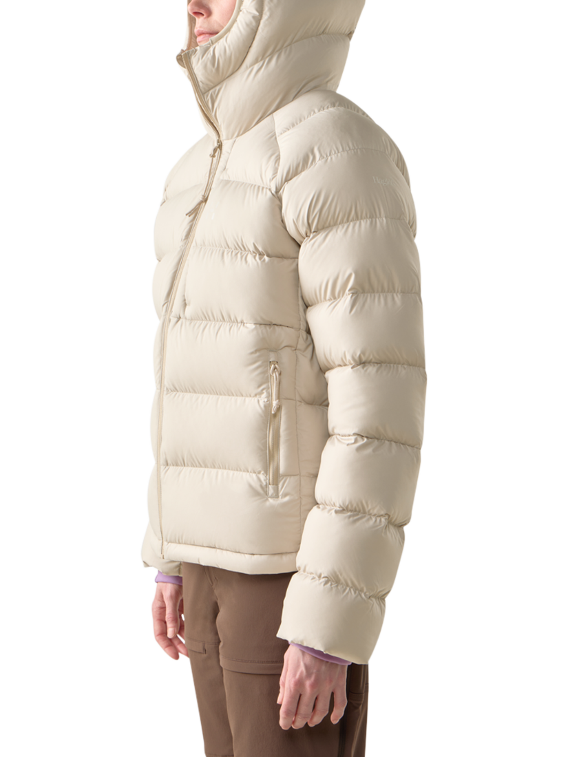 Product image 2 of 10, which shows Haglöfs Rosson Down Hooded Jacket, Chalk Beige, XS