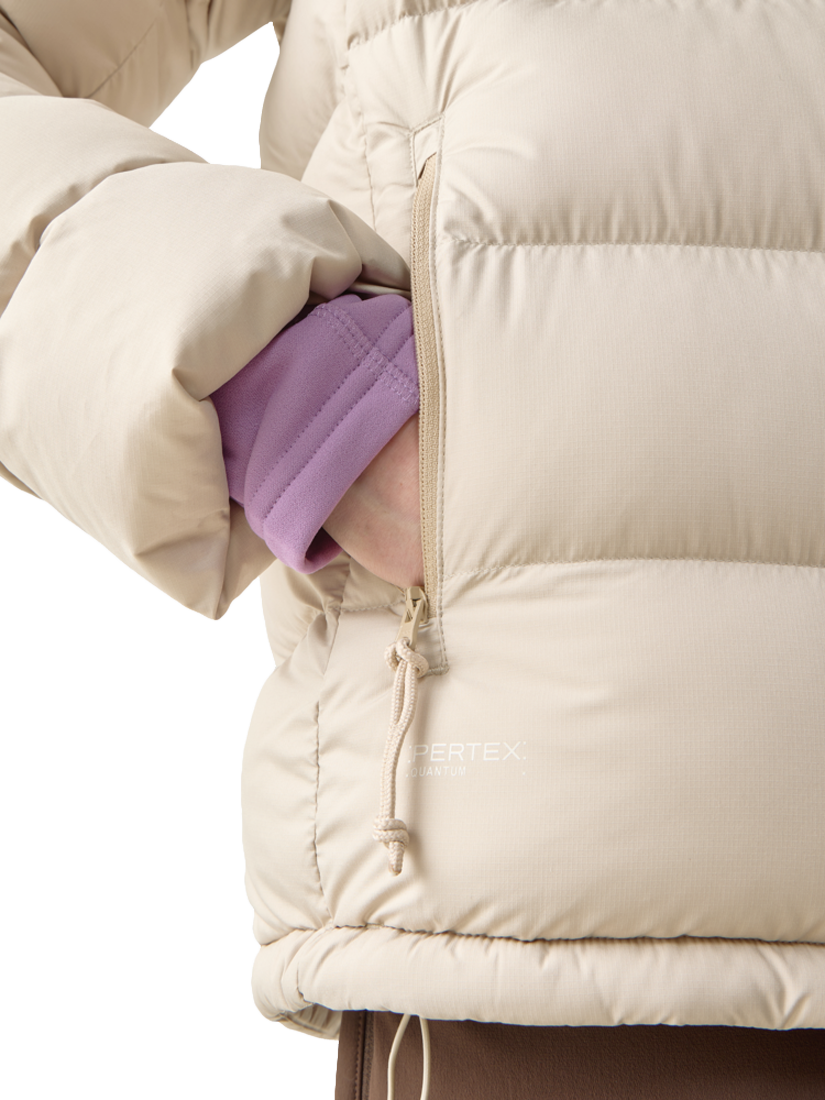 Product image 5 of 10, which shows Haglöfs Rosson Down Hooded Jacket, Chalk Beige, XS