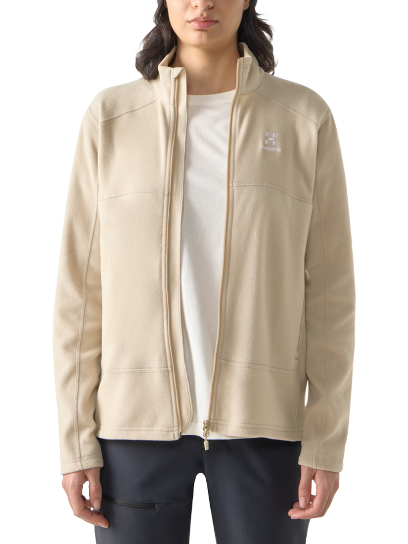 Product image 1 of 6, which shows Haglöfs Buteo Mid Jacket, Chalk Beige, XS
