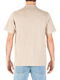 LUKE 1977 Waffle On Cotton Blend Regular Fit Short Sleeve Polo Shirt, Stone