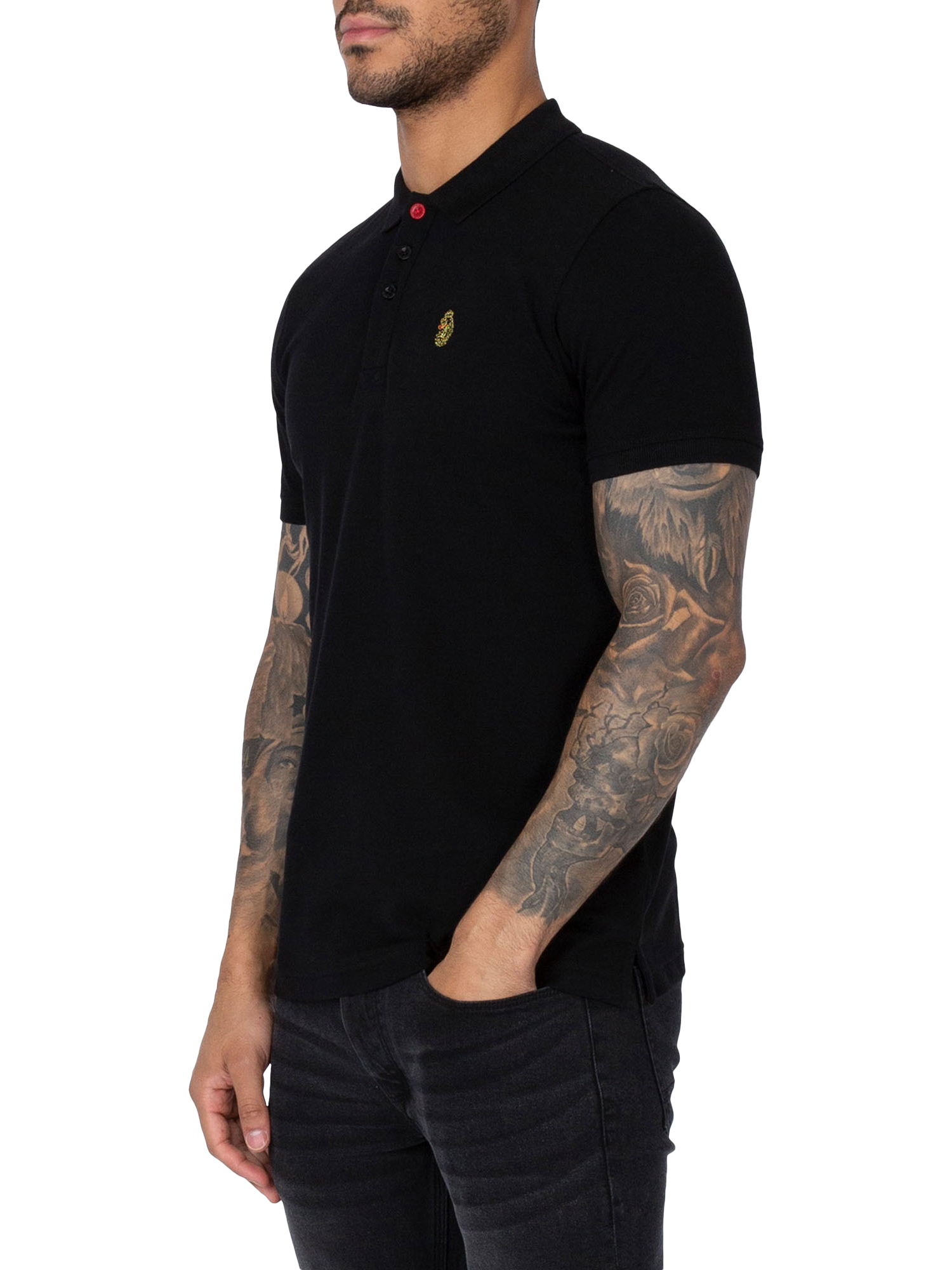 Product image 3 of 5, which shows LUKE 1977 Williams Polo Shirt, Black, S