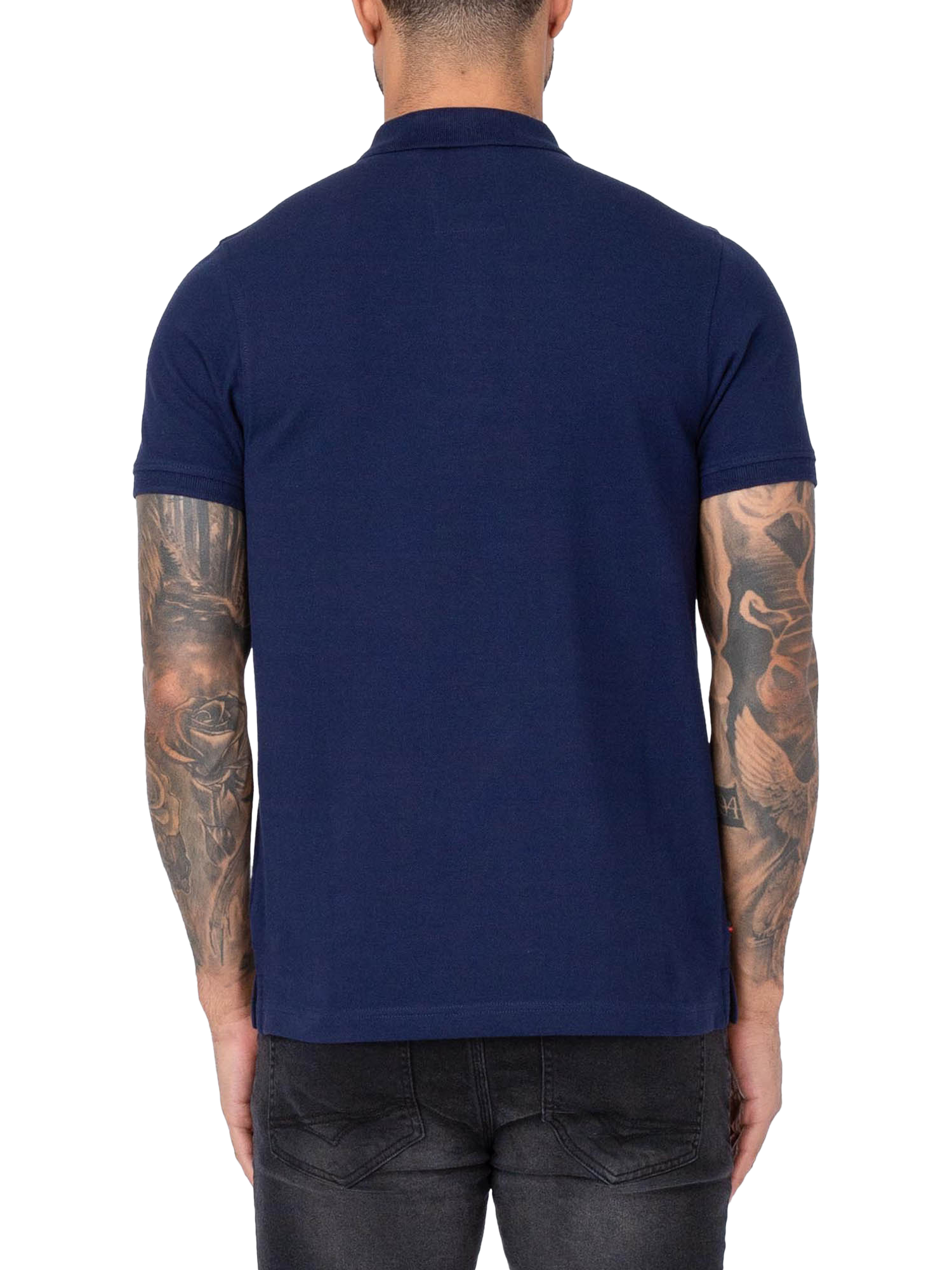 Product image 2 of 6, which shows LUKE 1977 Williams Cotton Regular Fit Short Sleeve Polo Shirt, Navy B, S