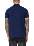 LUKE 1977 Williams Cotton Regular Fit Short Sleeve Polo Shirt, Navy B