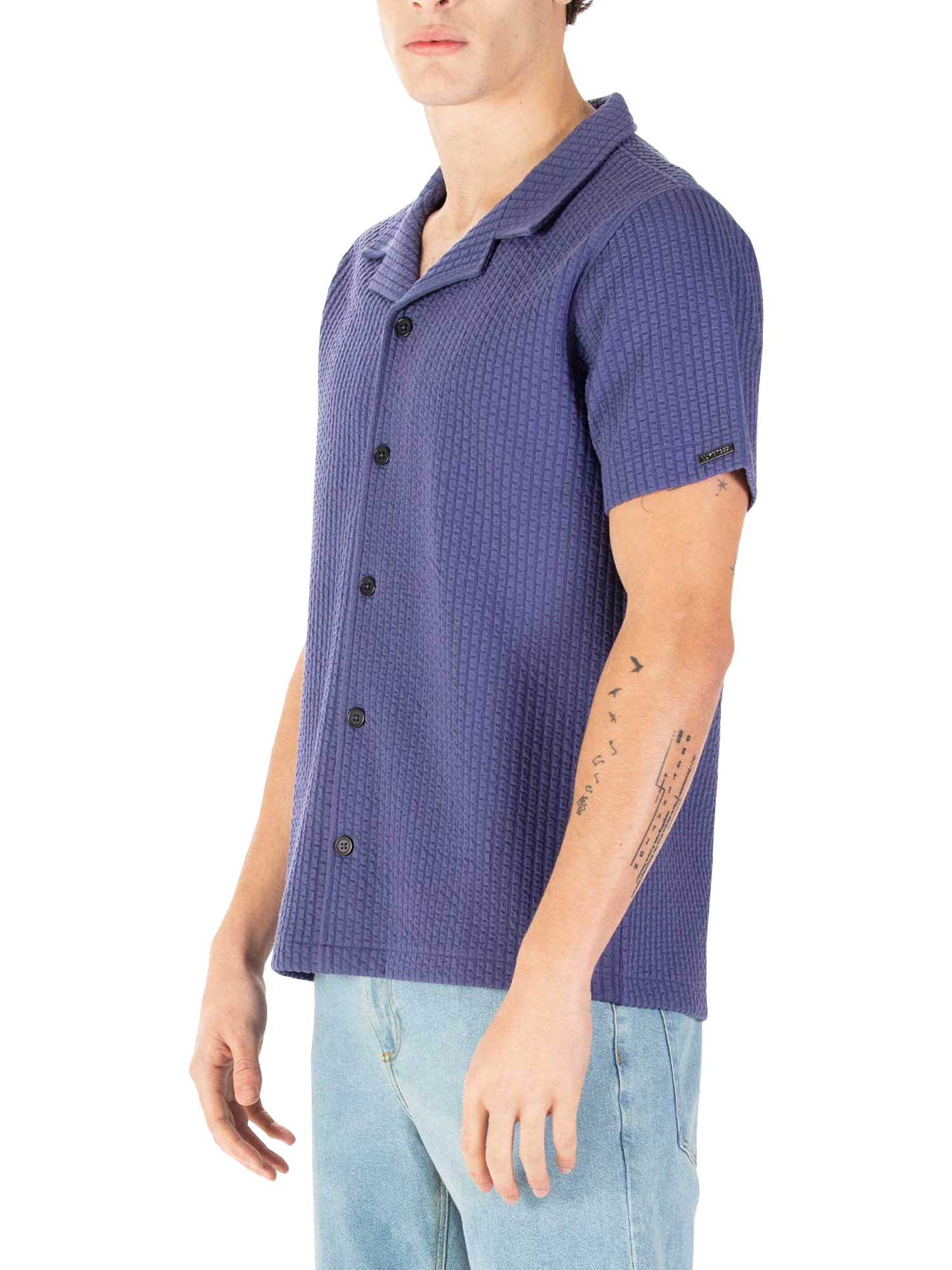 Product image 3 of 6, which shows LUKE 1977 Los Chiles Short Sleeve Shirt, Future Dusk, S