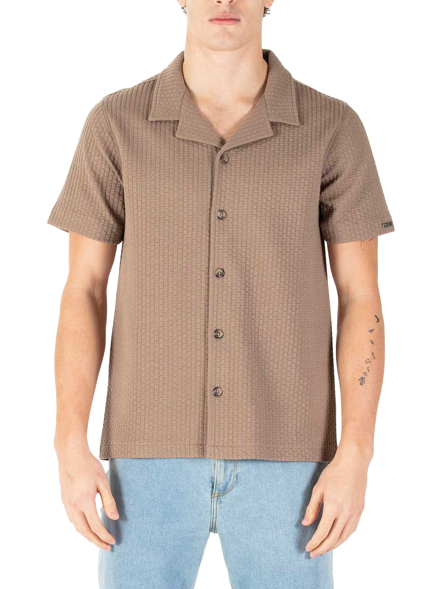 Product image 1 of 6, which shows LUKE 1977 Los Chiles Short Sleeve Shirt, Hardnut, S