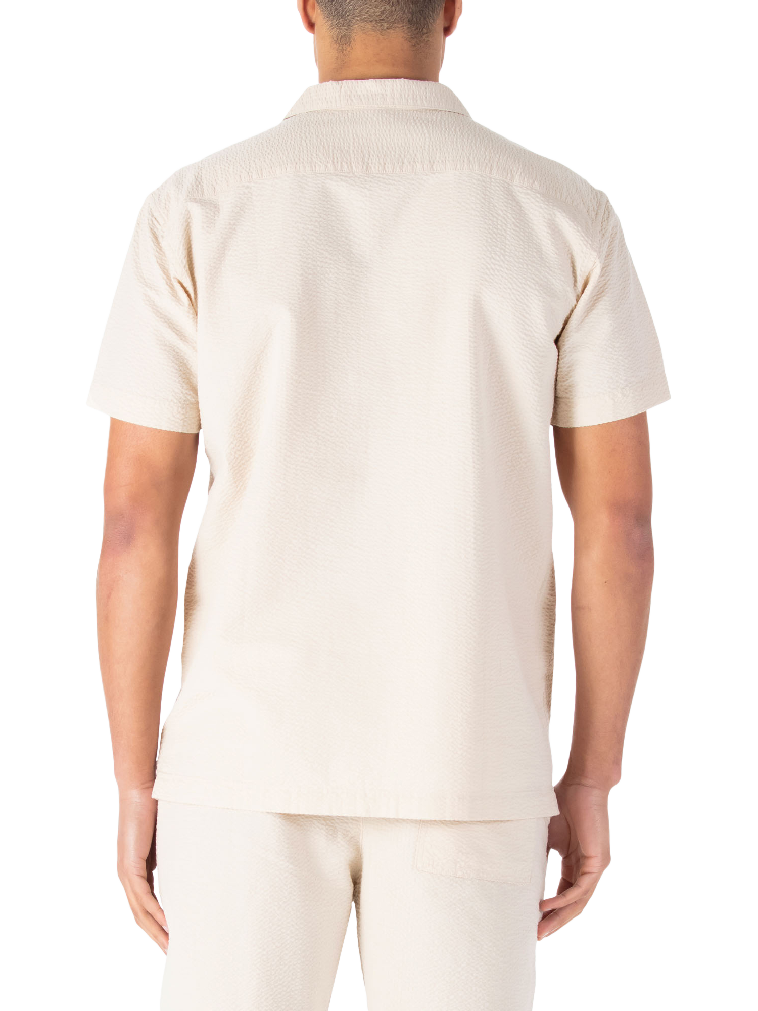 Product image 2 of 7, which shows LUKE 1977 Millook Cotton Short Sleeve Shirt, Dark Ecru, S