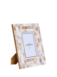 Libra Interiors Mother of Pearl Photo Frame, White