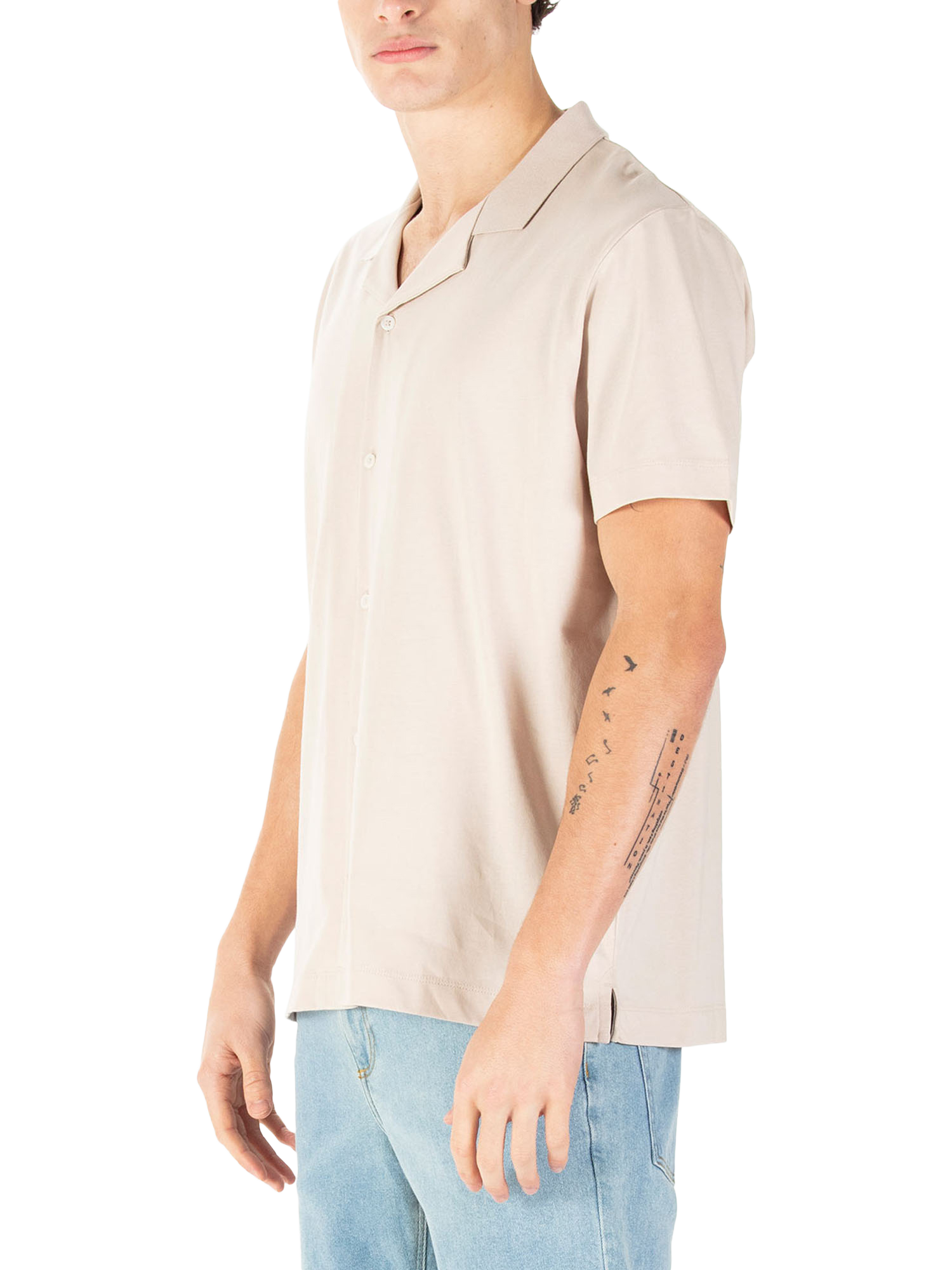Product image 3 of 6, which shows LUKE 1977 Perranporth Cotton Regular Fit Shirt, Dark Ecru, S