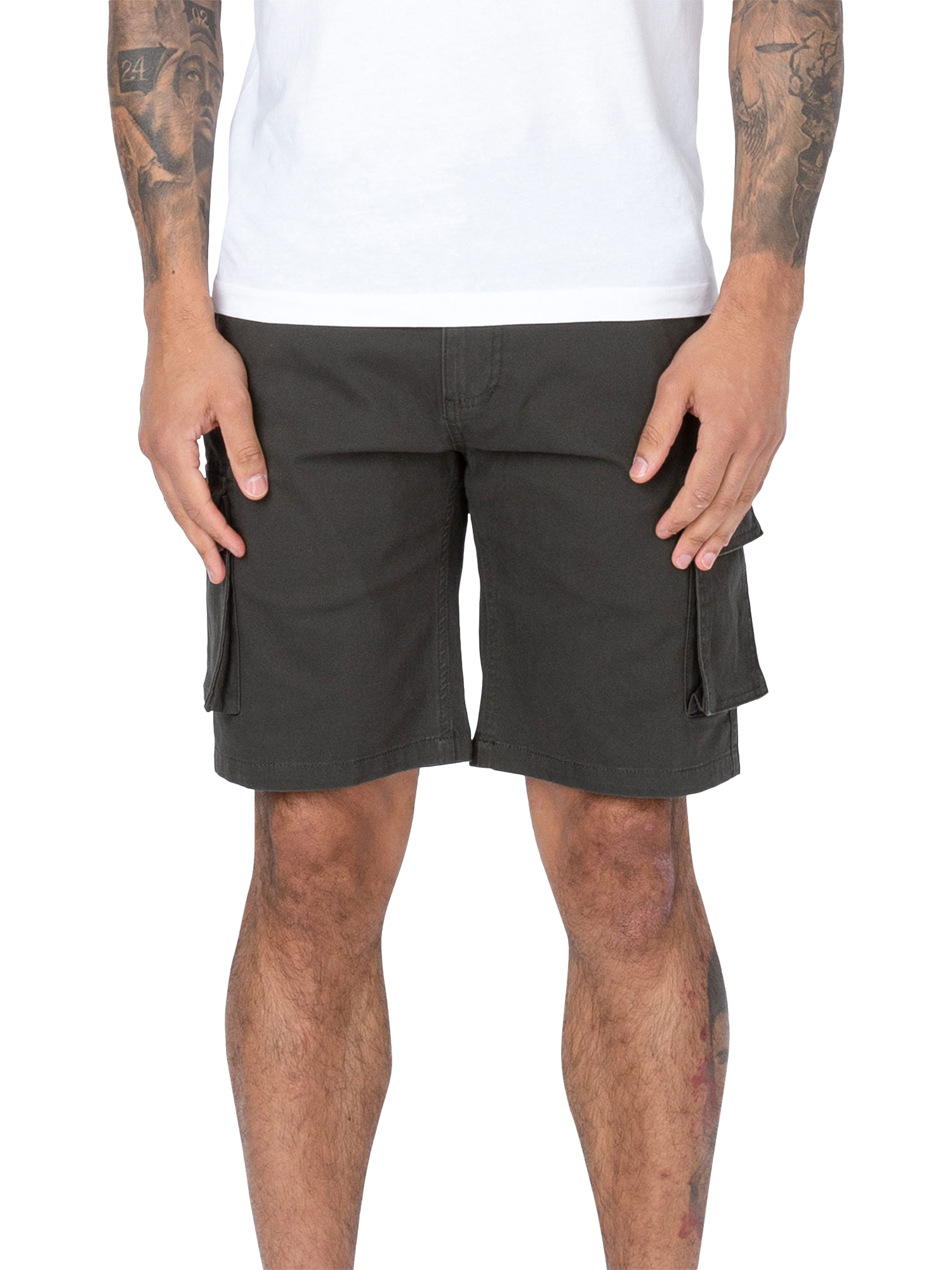 Product image 1 of 6, which shows LUKE 1977 Club Future Cargo Shorts, Rifle Green, 28