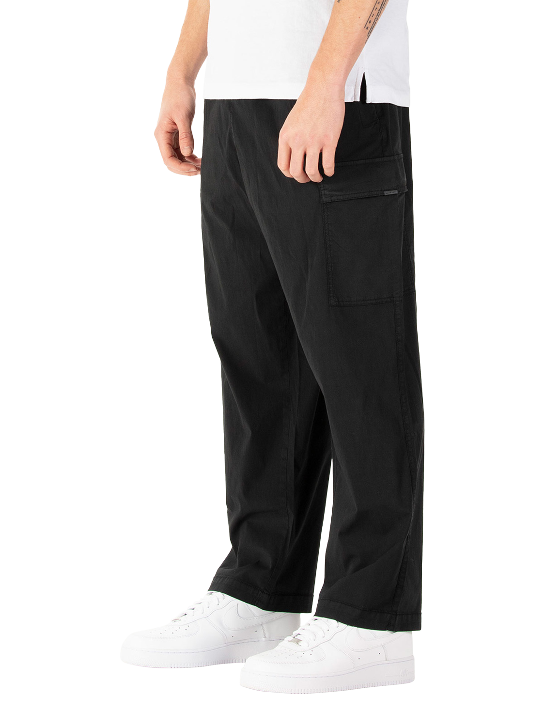 Product image 3 of 7, which shows LUKE 1977 Cerro Redondo Cargo Trousers, Black, S