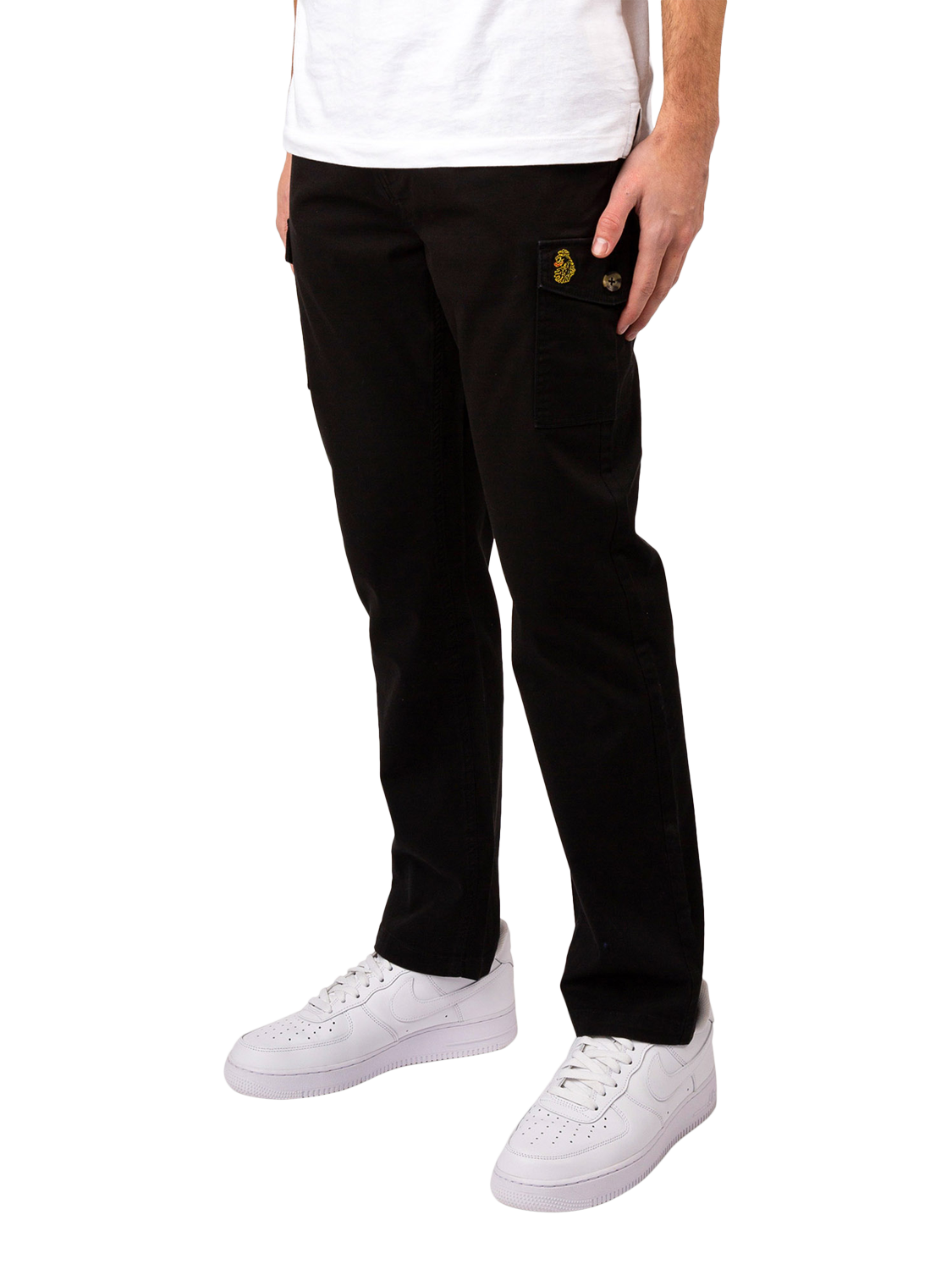 Product image 3 of 4, which shows LUKE 1977 Future Cargo Trousers, Black, S