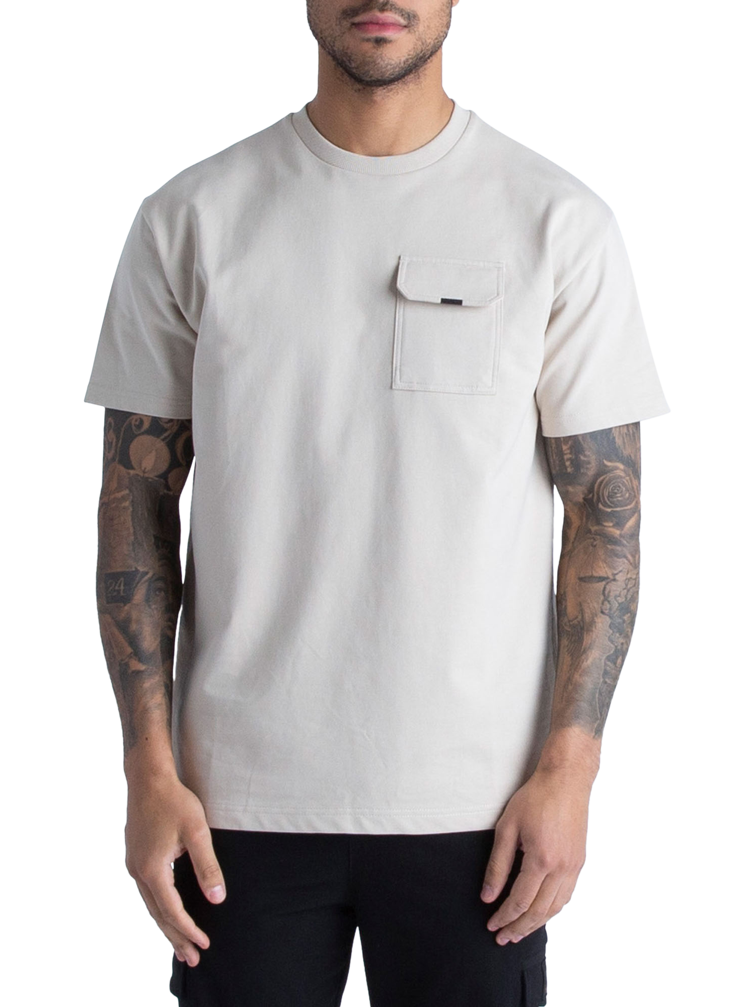 Product image 1 of 6, which shows LUKE 1977 Dragger Relaxed Fit T-Shirt, Stone, S